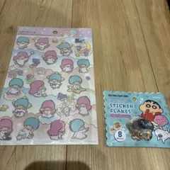キキララ　ペタペタシール　クレヨンしんちゃん　おはじきシール　セット