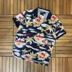 良品】 トミーヒルフィガー ゴルフウェア ポロシャツ アロハ XLサイズ 