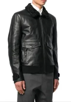 新品 44 DOLCE & GABBANA レザー ブルゾンドルチェ ガッバーナのサムネイル