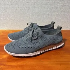 コールハーン ゼログランド グレー ウイングチップ 5.5 22.5cm