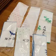 ガーゼ手ぬぐい 6枚セット 伝統模様　名入り