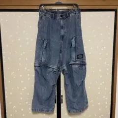 美品 GU × UNDERCOVER デニムコンバーチブルワイドカーゴパンツ Mのサムネイル