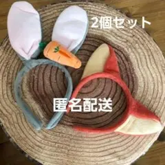 正規品 上海ディズニー ズートピア ニックとジュディ カチューシャ2点