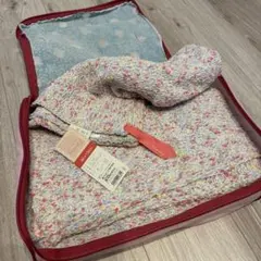 西川リビング　ニットブランケット　ブルーのサムネイル
