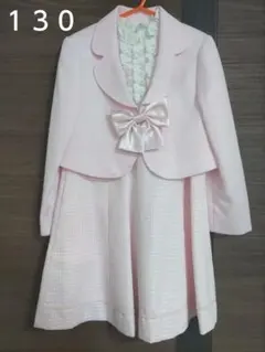 130 可愛いピンクリボン新１年生 フォーマル　女の子