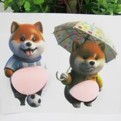 柴犬 キャラクター ステッカー ぷにぷに お腹 シール