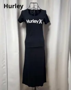Hurley ロゴ　ブラック ロングワンピース　サーフィン　半袖　Sのサムネイル