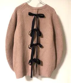 【 SACRA 】レディース トップス　カーディガン 長袖 バックリボン M