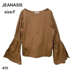 JEANASIS ジーナシス　シャツ　トップス　ブラウン　長袖　free