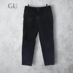 【GU ジーユー】　イージーアンクルパンツ　通年　メンズ　ブラック　ストレッチ