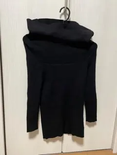 MERCURYDUOタートルネック 黒 ニットセーター