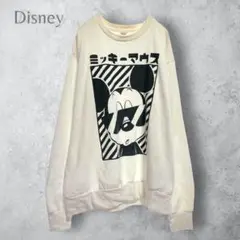 【Disney ディズニー】　ミッキーマウス　プリント　トレーナー　大きいサイズ