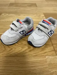 New Balance 574 スニーカー グレー/レッド/ブルー13.5cm