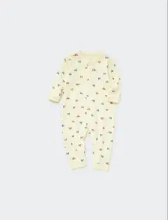 ロンパース クリーム色　車柄