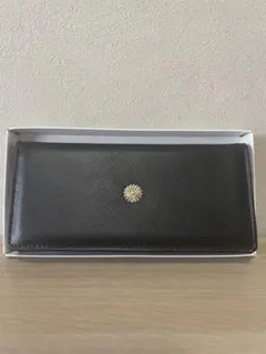 菊紋牛革財布 クロコダイル風 黒レザー 長財布 菊の御門 新品未使用