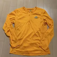 adidas オレンジ ハーフジップ ランニングウェア
