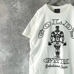 USA製　GOLD'S SYM　Ｔシャツ　ホワイト　プリント　ロゴ