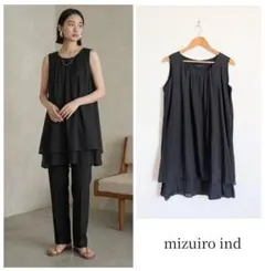 mizuiroind コットンノースリーブオーバーチュニックワンピースのサムネイル