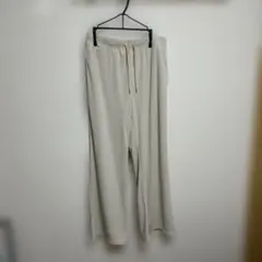 GU ストライプ ワイドパンツ Lサイズ