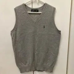 EAST BOY グレー Vネックニットベスト