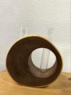 木製 円形 フラワーベース 試験管付き