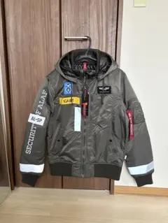 ALPHA INDUSTRIES パッチドフーデットリブジャケット