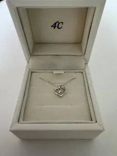 4℃ K10ハート型 シルバーネックレス