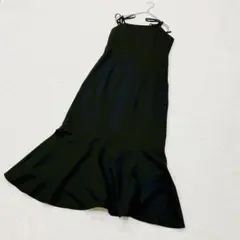 イング ロング キャミワンピース マーメイド 肩リボン M フレア 大人可愛い