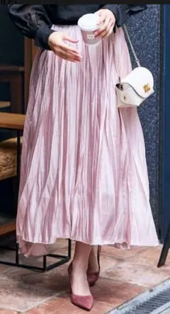 ピンク プリーツスカート 5L