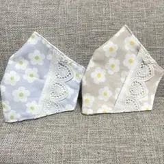 子供用 女の子 花 給食マスク 入園入学 ダブルガーゼ ハンドメイド