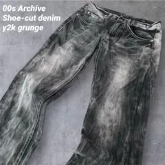 archive black Shoe-cut denim y2k grunge