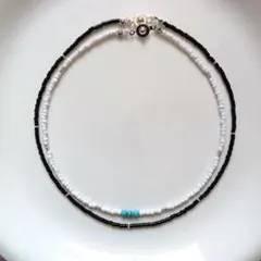 №792　ビーズチョーカー＆ネックレス　ハンドメイド