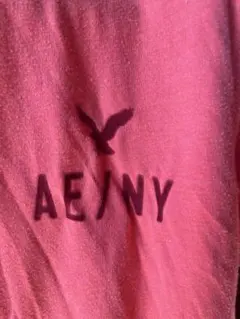 アメリカンイーグルスAE/NY ピンク Tシャツ　メンズＳ　レディースでも！