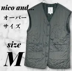 nico and.. ダークグリーン キルティングベスト M