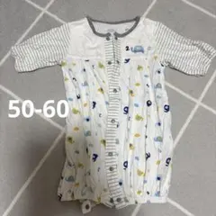 ベビー ロンパース ゾウ柄 50-60cm