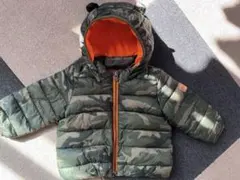 美品 baby GAP 迷彩柄ダウンコート 12-18M