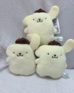 サンリオキャラクターズ ふわもこワッペンこれくしょんマスコット　 ポムポムプリン