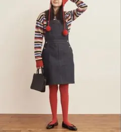 fig london サロペットスカート　ジャンパースカート　デニム
