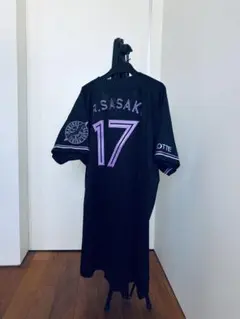 佐々木朗希　ユニフォーム ブラック　千葉ロッテマリーンズ　佐々木　Oサイズ　刺繍