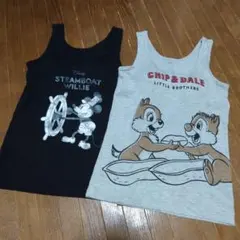 ディズニー カップ付きタンクトップ 2枚セット ミッキー チップ＆デールのサムネイル
