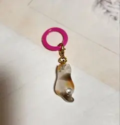 三毛猫 目印チャーム レジン ハンドメイド