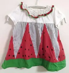 baby cheer スイカ柄 ワンピース 80cmのサムネイル