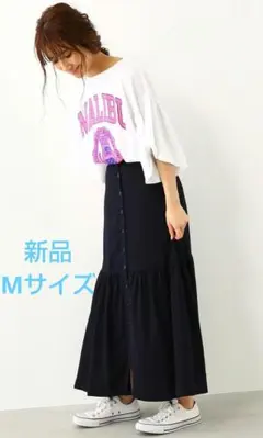 SALE!ロデオクラウンズ☆新品Mローフレアロングスカートのサムネイル