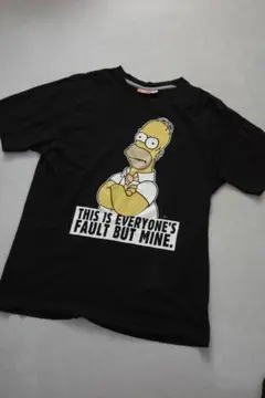 ホーマー・シンプソン Tシャツ ブラック　2013年コピーライツ有り