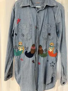 希少　 KAPITAL 刺繍入りデニムシャツ