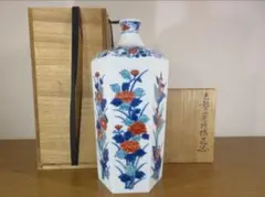 ■1月31日終了■新年特価♥13代 今泉今右衛門 色鍋島柴垣椿絵額皿 真作保証 13代 今泉今右衛門 色鍋島柴垣椿絵花瓶 人間国宝 (井上萬二