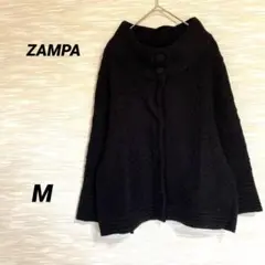 ZAMPA ハイネックカーディガン【M】スナップボタン エレガント 0536