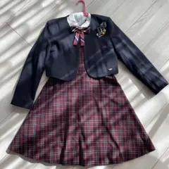 卒業式　165 フォーマルドレス ジャケット付き ネイビー ボルドー