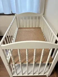 【引き取り（小田原周辺）】日本製 ベビーベッド エリーゼ（ホワイト）