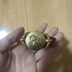 IL BISONTE イルビゾンテ 赤いレザー ブレスレット 金属バックル